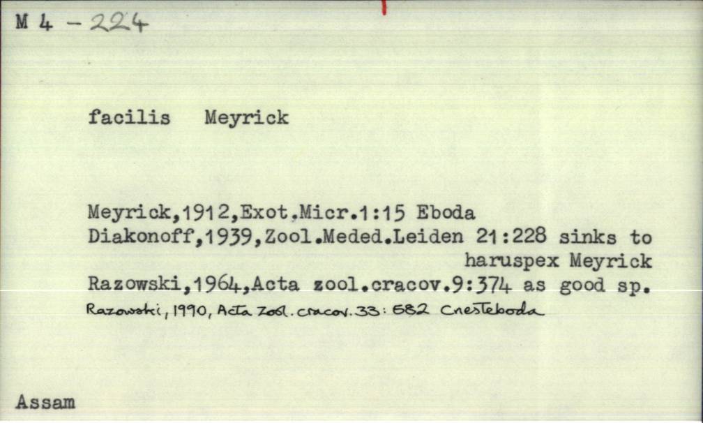 front of card
